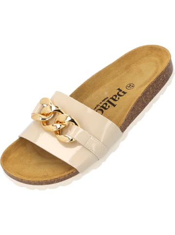 Palado Pantoletten Gozo in Beige Lack