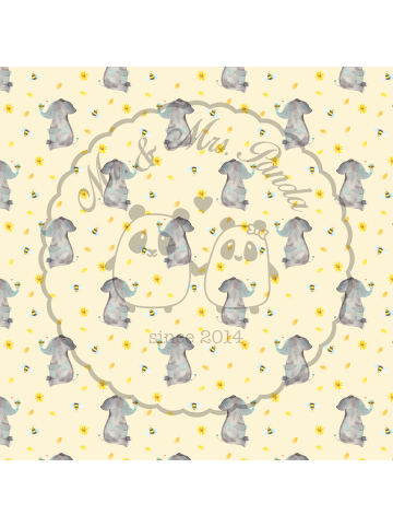 Mr. & Mrs. Panda Tablett Elefant Biene ohne Spruch in Gelb