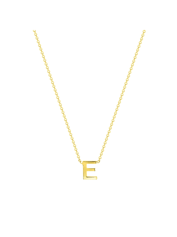Lucardi 375 Gold Halskette "Buchstabe E" Buchstabe
