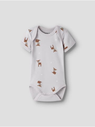 name it 3er Pack Kurzarmbodys NBFBODY LILAC MARBLE DEER in lilac marble