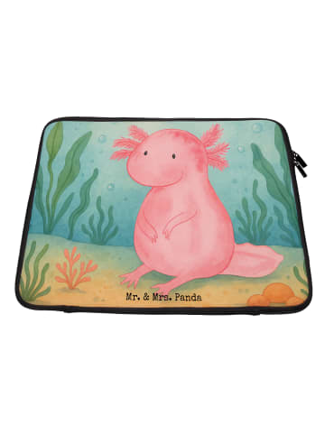 Mr. & Mrs. Panda Laptop Tasche Axolotl Niedlich Design ohne Spruch in Weiß