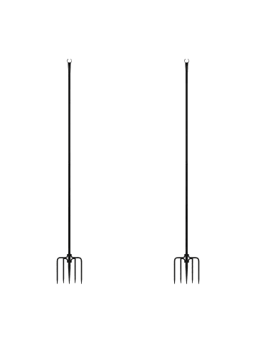 2 x Lichterkettenstange in Schwarz - 3 m
