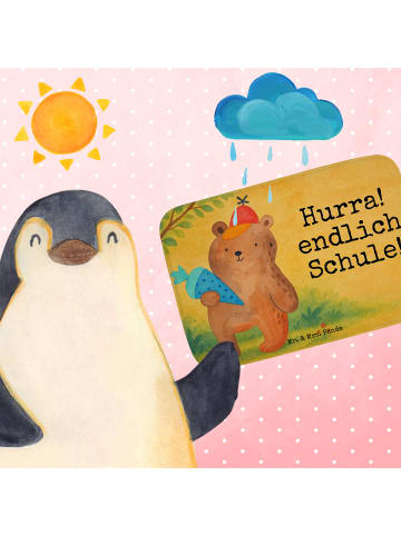 Mr. & Mrs. Panda Badevorleger Bär Schultüte Design mit Spruch in Weiß