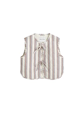 Marc O'Polo DENIM Gestreifte Weste regular in Offwhite