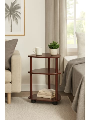 möbel-direkt Rollregal mit 3 Böden Franz in braun