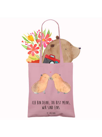 Mr. & Mrs. Panda dokumententasche Capybara Liebe mit Spruch in Rosa Pastell