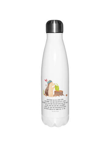 Mr. & Mrs. Panda Thermosflasche Igel Federschmuck mit Spruch in Weiß