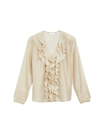 comma Rüschenbluse in beige