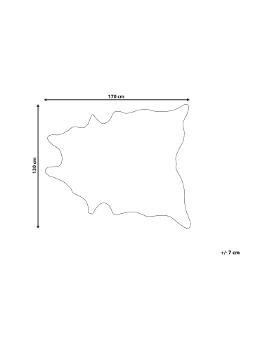Beliani Schaffell BOGONG in Braun/Schwarz/Weiß - (W) 130 x (H) 1 x (L) 170 cm