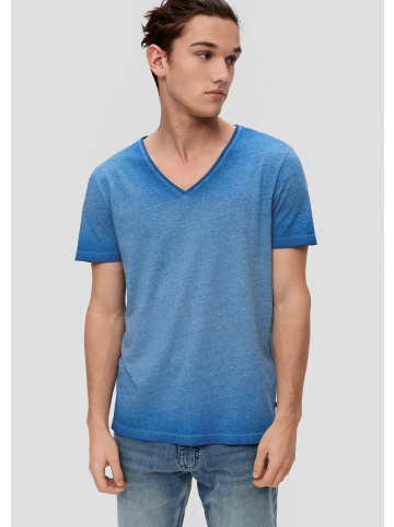 QS T-Shirt kurzarm in Blau