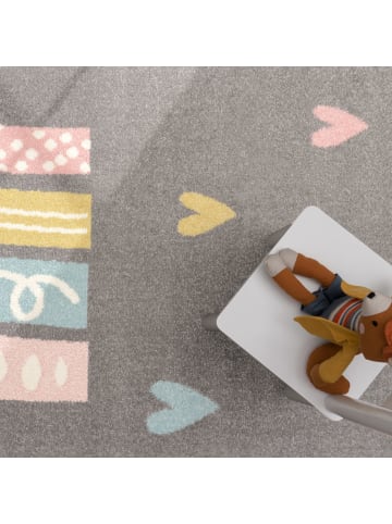 KADIMA DESIGN Kinderteppich Regenbogen Kinderzimmer in Grau