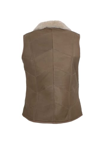 MADDOX Lammfell-Lederweste Lammfell in Beige