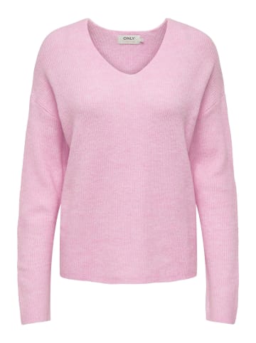 ONLY Strickpullover in Pink Lady