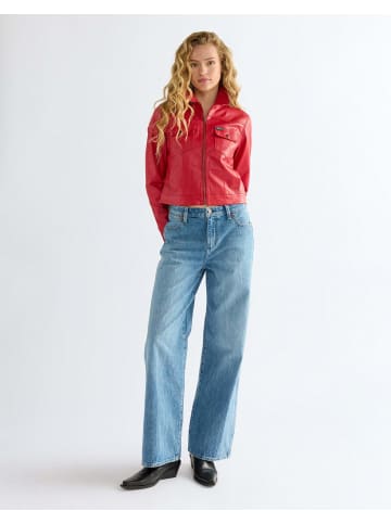 Wrangler Kunstlederjacke Slim Seamed in Chili Pepper