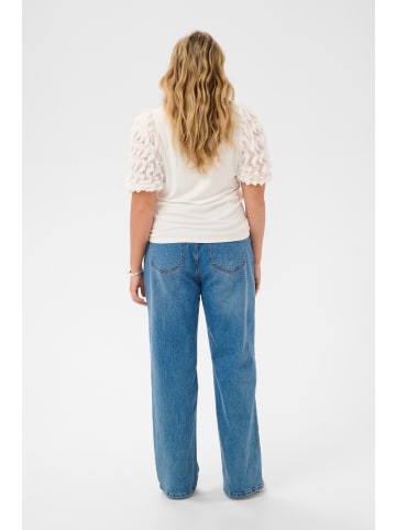 KAFFE curve T-Shirt kurzarm KCLINDA Regular fit in Chalk
