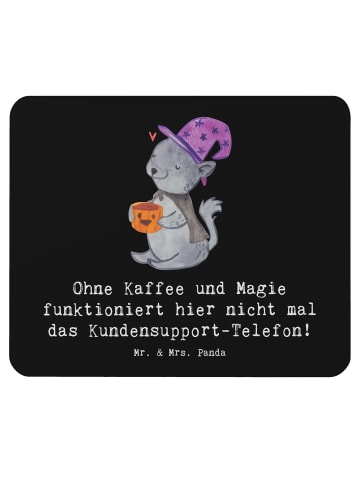 Mr. & Mrs. Panda Mauspad Kundensupport Magie mit Spruch in Schwarz