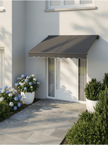SONGMICS Gelenkarmmarkise Sheld in Grau - (B)200 x (H)1 x (T)250 cm