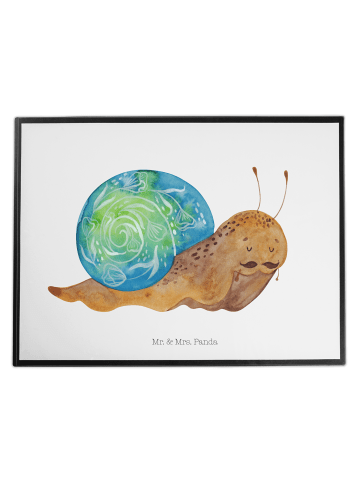 Mr. & Mrs. Panda Schreibunterlage Schnecke Sir ohne Spruch in Weiß