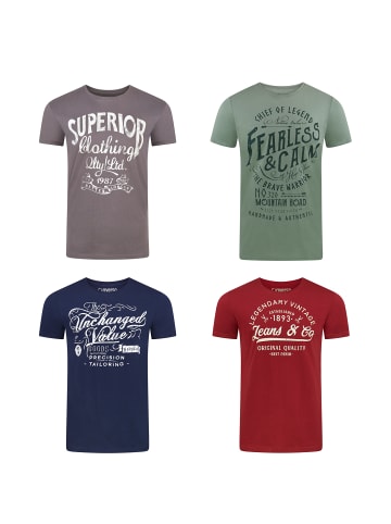 riverso  T-Shirt RIVLeon 4er Pack in Mehrfarbig