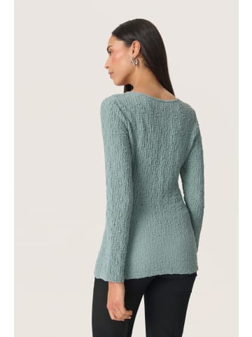 Soaked in Luxury Langarm-Shirt SLDauphine Gerade Passform in Silver Blue