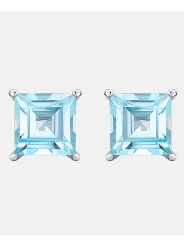 Diamant L'éternel Ohrstecker aus 375 Weißgold mit Topas