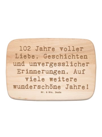 Mr. & Mrs. Panda Holzbrett Spruch 102. Geburtstag mit Spruch in Transparent