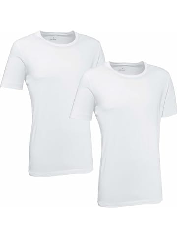 Ragman Rundhals T-Shirt für Herren in weiß