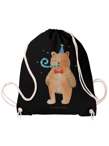 Mr. & Mrs. Panda Sportbeutel Bär Geburtstag ohne Spruch in Schwarz