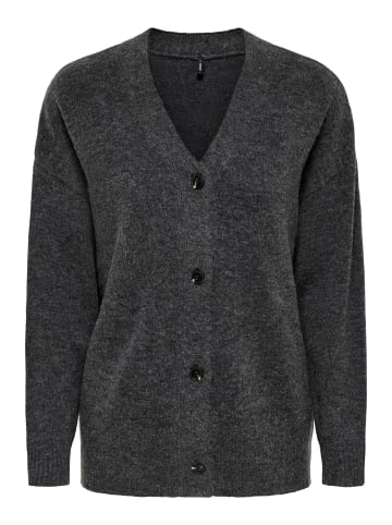 ONLY Strickjacke in Dark Grey Melange
