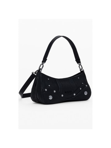 Desigual Schwarze Polyurethan-Handtasche