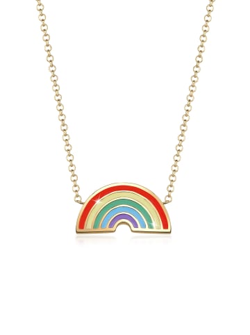 Elli Halskette 925 Sterling Silber Regenbogen in Gold