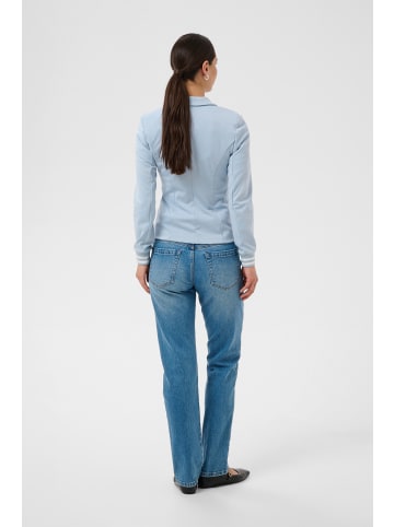 Kaffe Blazer Kinnie Regular fit in Blue Fog/Chalk Stripe