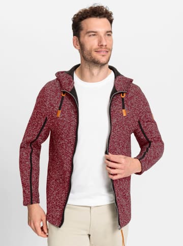 WITT WEIDEN Strickfleecejacke in dunkelrot-meliert
