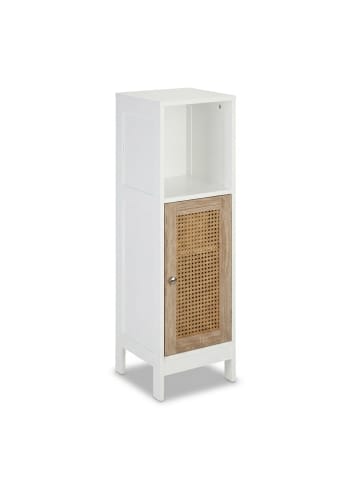 relaxdays Badezimmerschrank in Weiß/ Natur - (B)30 x (H)96,5 x (T)30 cm