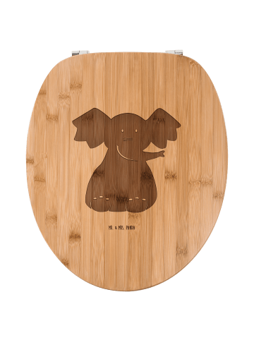 Mr. & Mrs. Panda Klodeckel Elefant sitzend ohne Spruch in Transparent