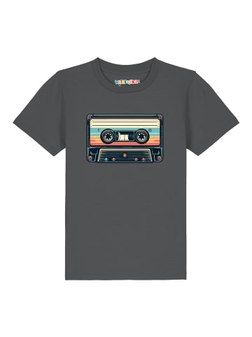 wat? Apparel T-Shirt Retro Kassette in Grau
