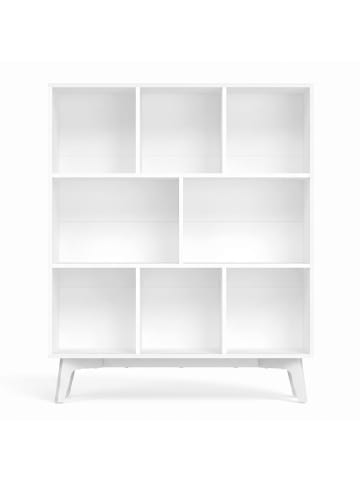 VASAGLE Bücherregal Maezo in Weiß - (B)24 x (H)107.4 x (T)90 cm