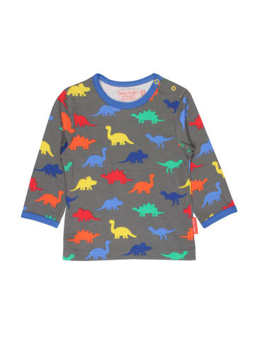 Toby Tiger Langarmshirt mit Dino Print in grau