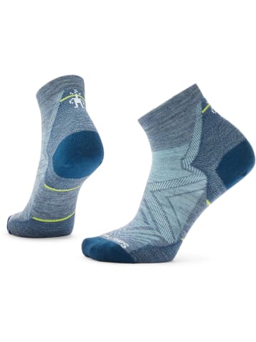 SMARTWOOL W RUN ZERO CUSHIANKLE SOCKS in Blau