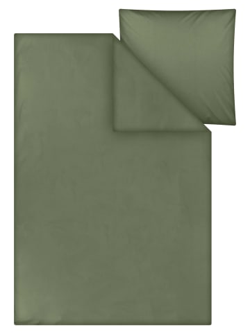 MELA Perkal Bettwäsche Set Style MAJULI in herbal green