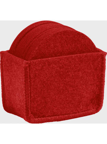 Erwin Müller Filz Untersetzer 13-teilig Beja in rot
