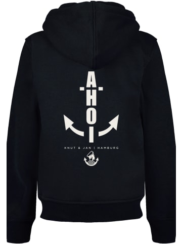 F4NT4STIC Hoodie Ahoi Anker Knut & Jan Hamburg in schwarz