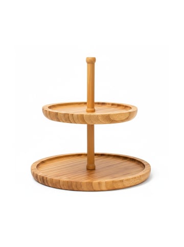 relaxdays Etagere in Natur - (H)25 x Ø25 cm