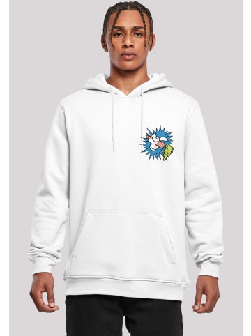 F4NT4STIC Hoodie Looney Tunes Bugs Bunny Carrot Breast Print in weiß