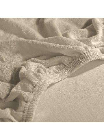 Erwin Müller Frottee Boxspring-Spannbettlaken Füssen in leinen