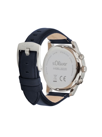 s.Oliver Armbanduhr Klassisch & Elegant in blau