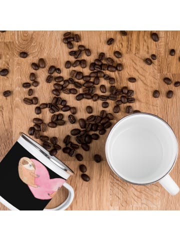 Mr. & Mrs. Panda Tasse Verlobungsfeier ZuMenschmen mit Spruch in Schwarz