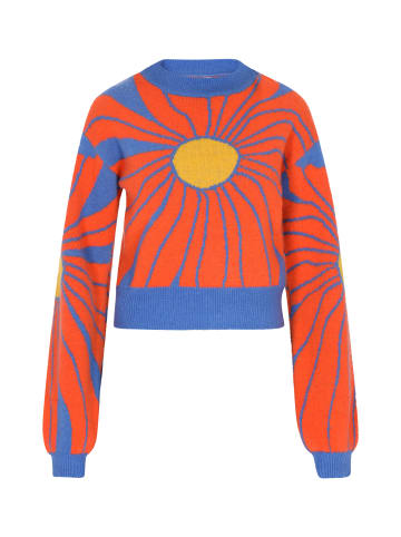 IZIA Damen Pullover in Orange Blau