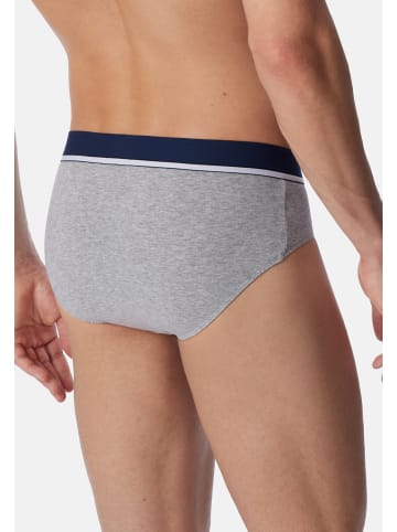 Schiesser Rio Slip / Unterhose 95/5 Organic Cotton in Grau / Rot / Blau