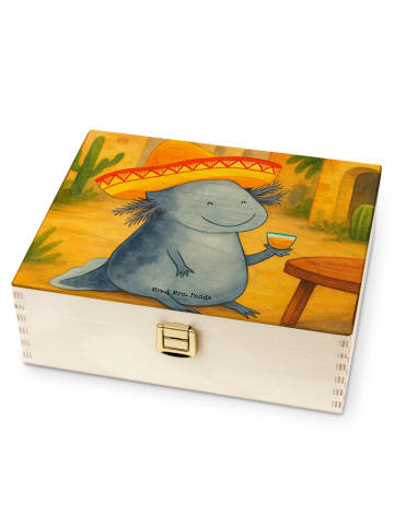 Mr. & Mrs. Panda Tee Box Axolotl Tequila Design ohne Spruch in Weiß